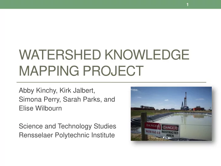watershed knowledge