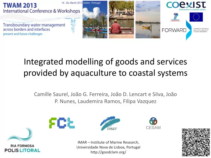 integrated modelling of goods and services provided by
