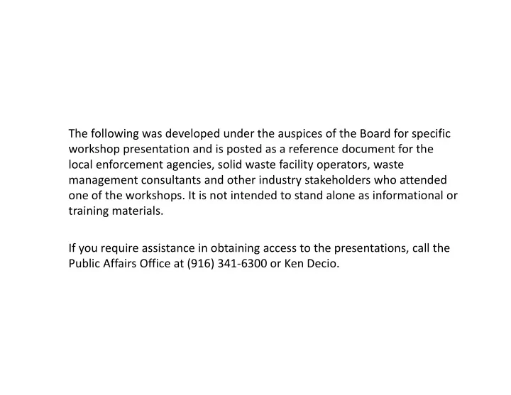 the following was developed under the auspices of the