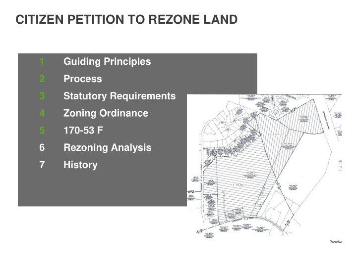 citizen petition to rezone land