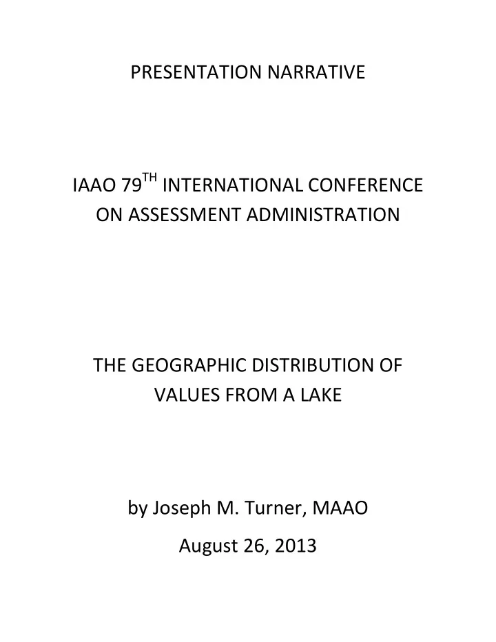 presentation narrative iaao 79 th international