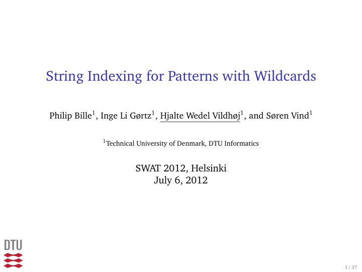 string indexing for patterns with wildcards