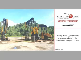 Co  Corporate Pre  resentation  Janu  January  ry 2020  2020  Driving growth, profitability  and