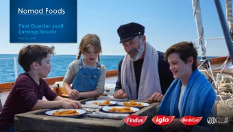 First Quarter 2018  Earnings Results  May 10, 2018  Disclaimer  BY READING THIS PRESENTATION, YOU