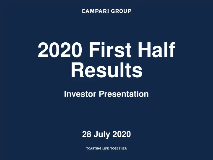 2020 first half