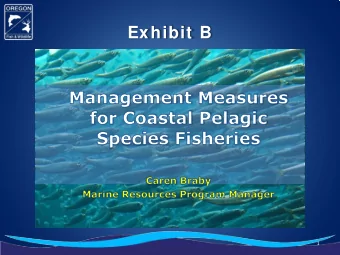 Exhibit B  1  Issues For Consideration  2019-20 Federal harvest specifications and  management