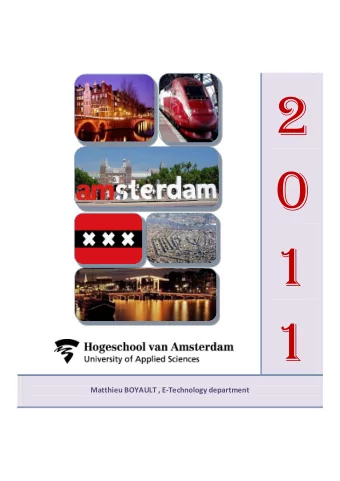 2  0  1 1  Matthieu BOYAULT , E-Technology department Presentation 2011 Table of contents  Table of