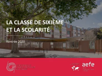 LA CLASSE DE SIXIME  ET LA SCOLARIT  Rentre 2020  Deux parcours au choix  Parcours  Parcours