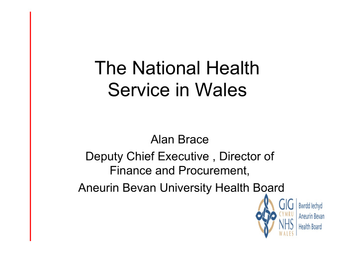 the national health service in wales