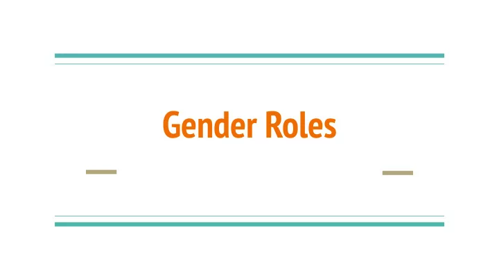 gender roles elizabethan era