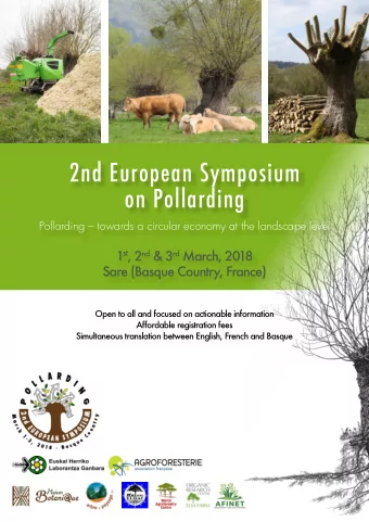 2nd European Symposium  on Pollarding  Pollarding  towards a circular economy at the landscape