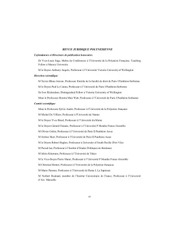 REVUE JURIDIQUE POLYNESIENNE Cofondateurs et Directeurs de publication honoraires  Dr YvesLouis