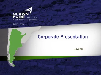 Corporate Presentation  July  y 2019  Why Argentina  Underexplored and underexploited Oil &amp;