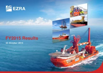 FY2015 Results  23 October 2015  Disclaimer  This release contains forward-looking statements