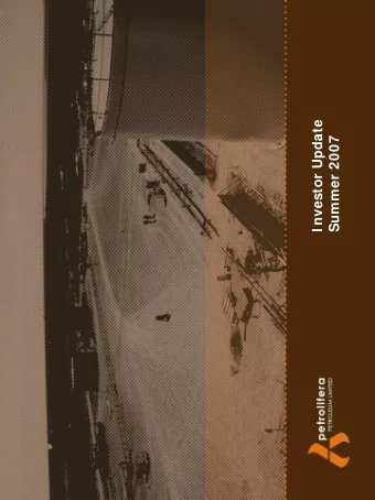 I nvestor Update  Summer 2007  2 Forward Looking Statements  Forward looking statements are not