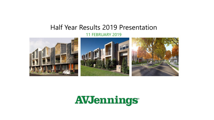 half year results 2019 presentation