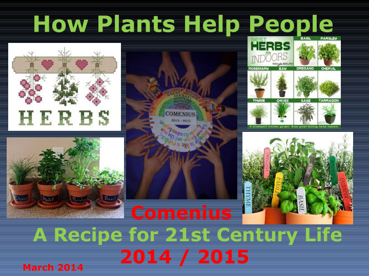 how plants help people