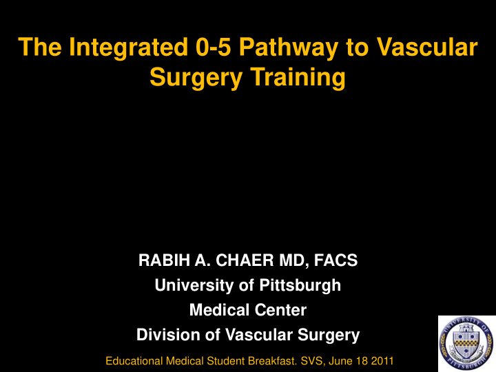 the integrated 0 5 pathway to vascular surgery training