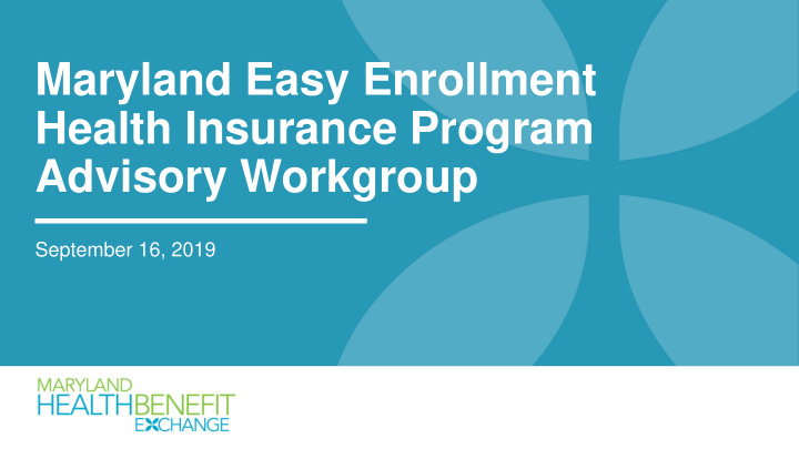 maryland easy enrollment health insurance program