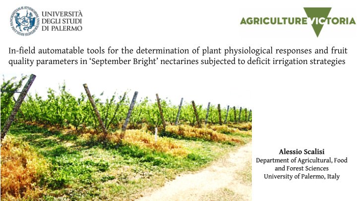 in field automatable tools for the determination of plant