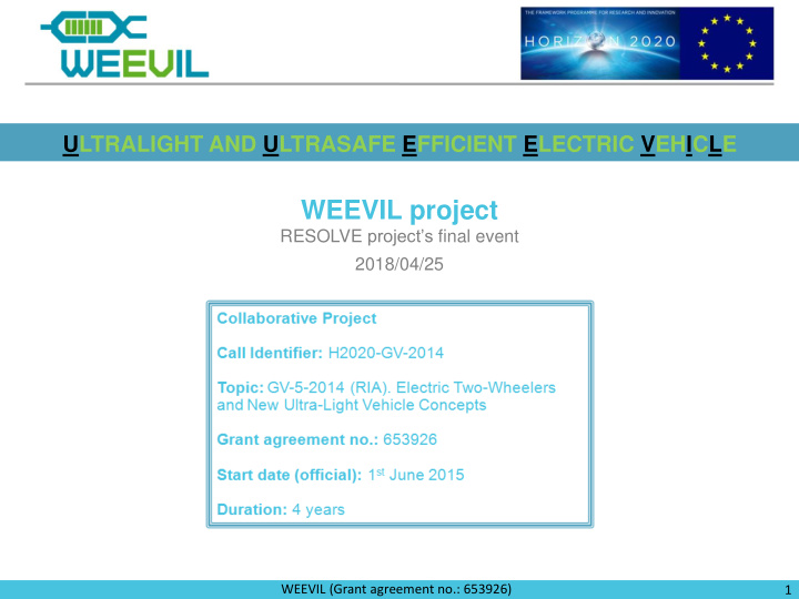 weevil project