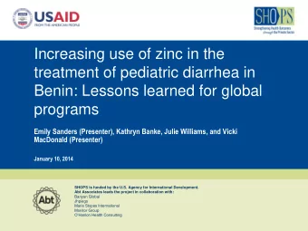 programs  Emily Sanders (Presenter), Kathryn Banke, Julie Williams, and Vicki  MacDonald