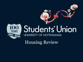 Housing Review  Methodology    As a starting point for the Housing Project, and to develop a