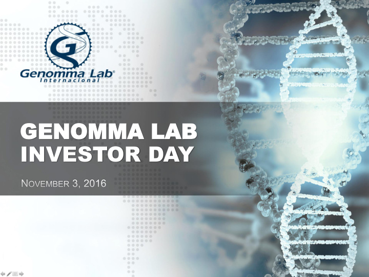 genomma lab genomma lab investor day safe saf e harbor