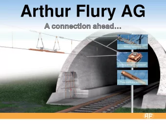 Arthur Flury AG  Railway Technology  Earthing and lightning protection  Power distribution