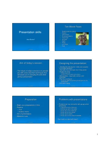 Presentation skills  Speaking before a group  Speaking before a group  1.  1.  Heights  Heights  2.
