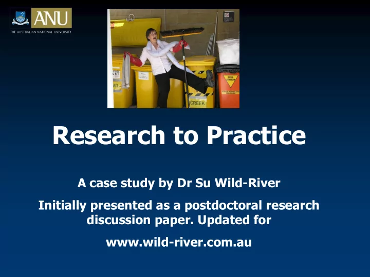 research to practice