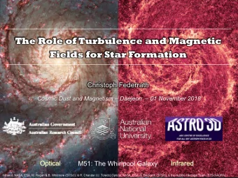 The Role of Turbulence and Magnetic  Fields for Star Formation  Christoph Federrath  Cosmic Dust