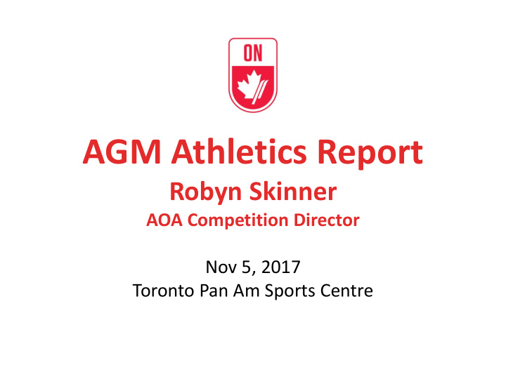 agm athletics report
