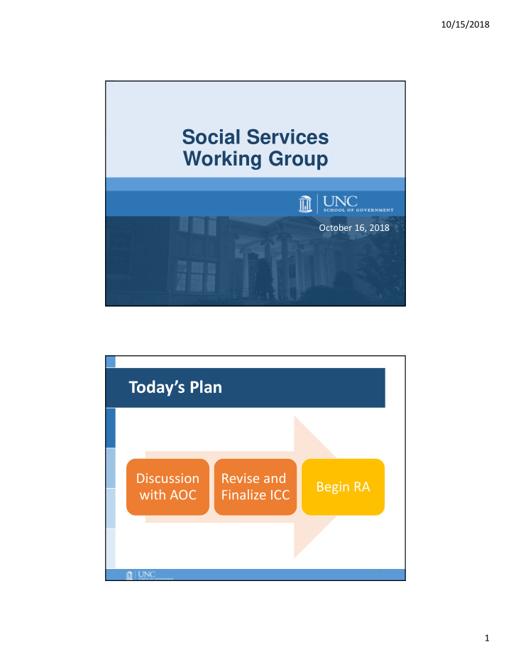 social services working group