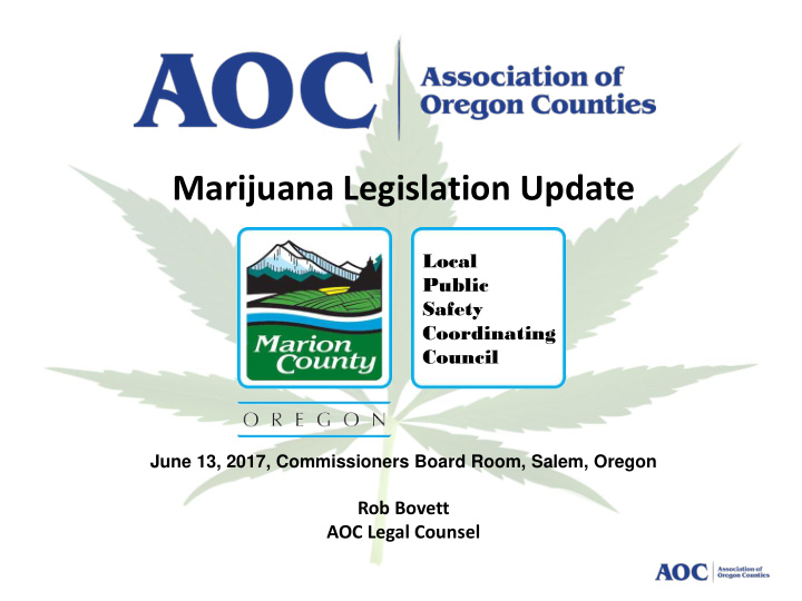 marijuana legislation update