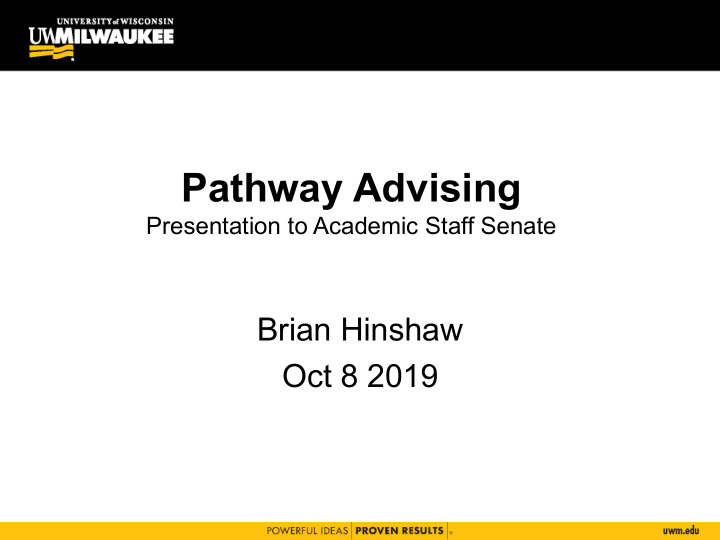 pathway advising
