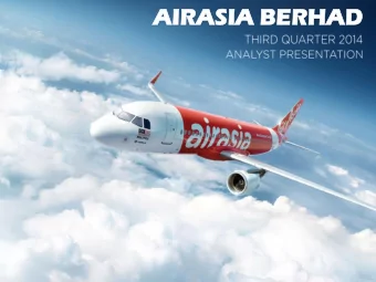 AIR  IRASIA  ASIA BE  BERHA  RHAD  DISCLA  CLAIMER  IMER  3Q14 KEY HIGHLIGHTS  3Q14