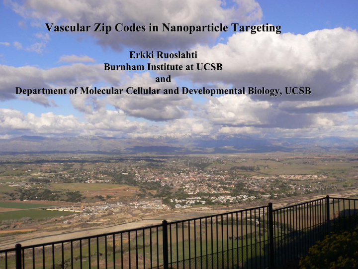 vascular zip codes in nanoparticle nanoparticle targeting