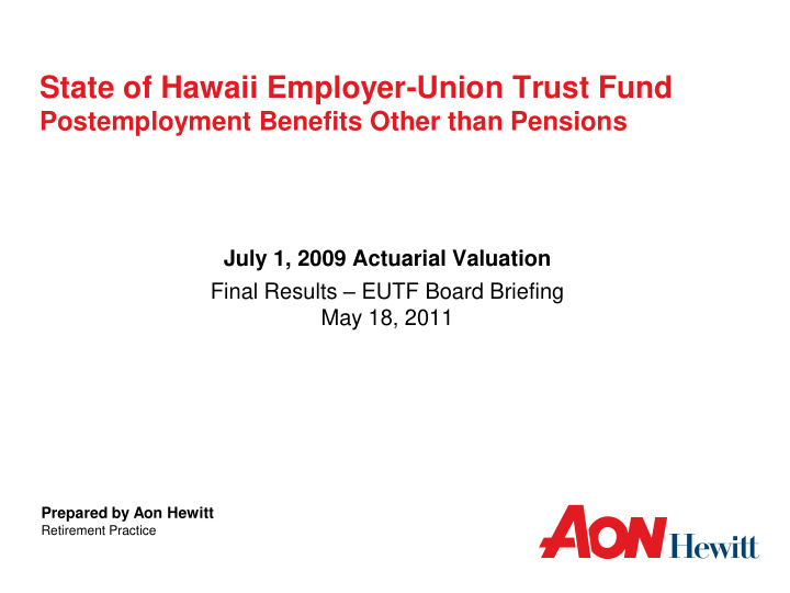state of hawaii employer union trust fund