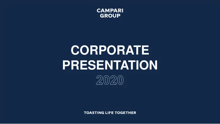 corporate presentation campari group s history