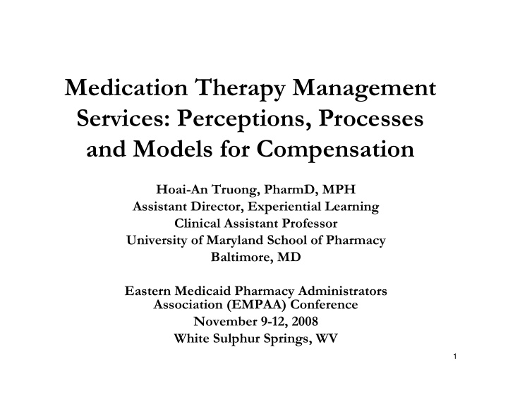 medication therapy management services perceptions
