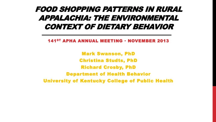 141 141 st st apha annual meeting november 2013 mark