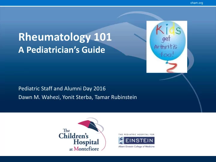 rheumatology 101