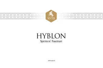 www.xuto.it  SPIRITU RE FASCITRARI  FIRST DISTILLATE OF HYBLAEAN HONEY  This unique product is