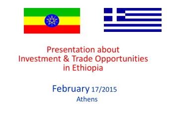 Ethio-Greece Bilateral Relation  Ethiopia and Greece have had long-standing,  traditional