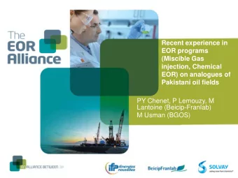 Recent experience in  EOR programs  (Miscible Gas  injection, Chemical  EOR) on analogues of