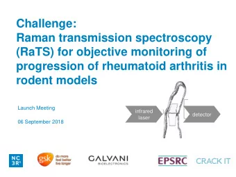 (RaTS) for objective monitoring of  progression of rheumatoid arthritis in  rodent models  Launch