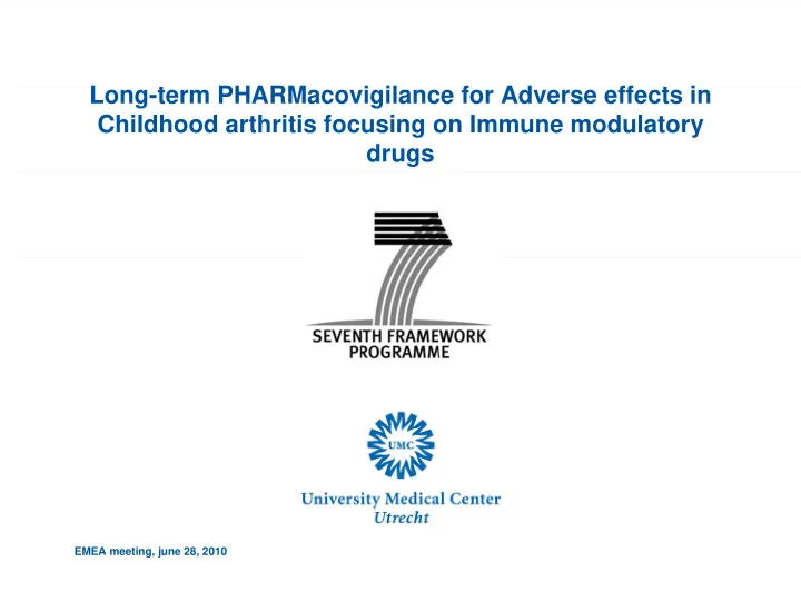 long term pharmacovigilance for adverse effects in