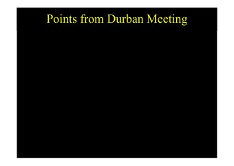 Points from Durban Meeting  1. DEA PROPOSALS FROM DURBAN, AND FOSAF/TROUT-SA RESPONSES  Proposals