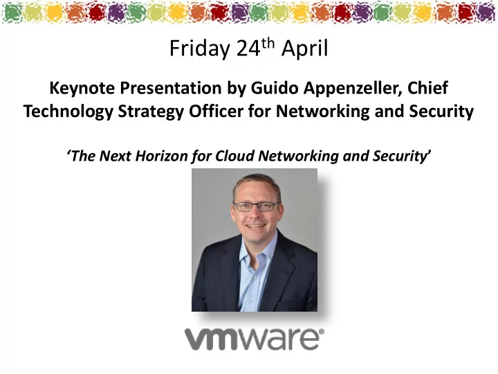 friday 24 th april